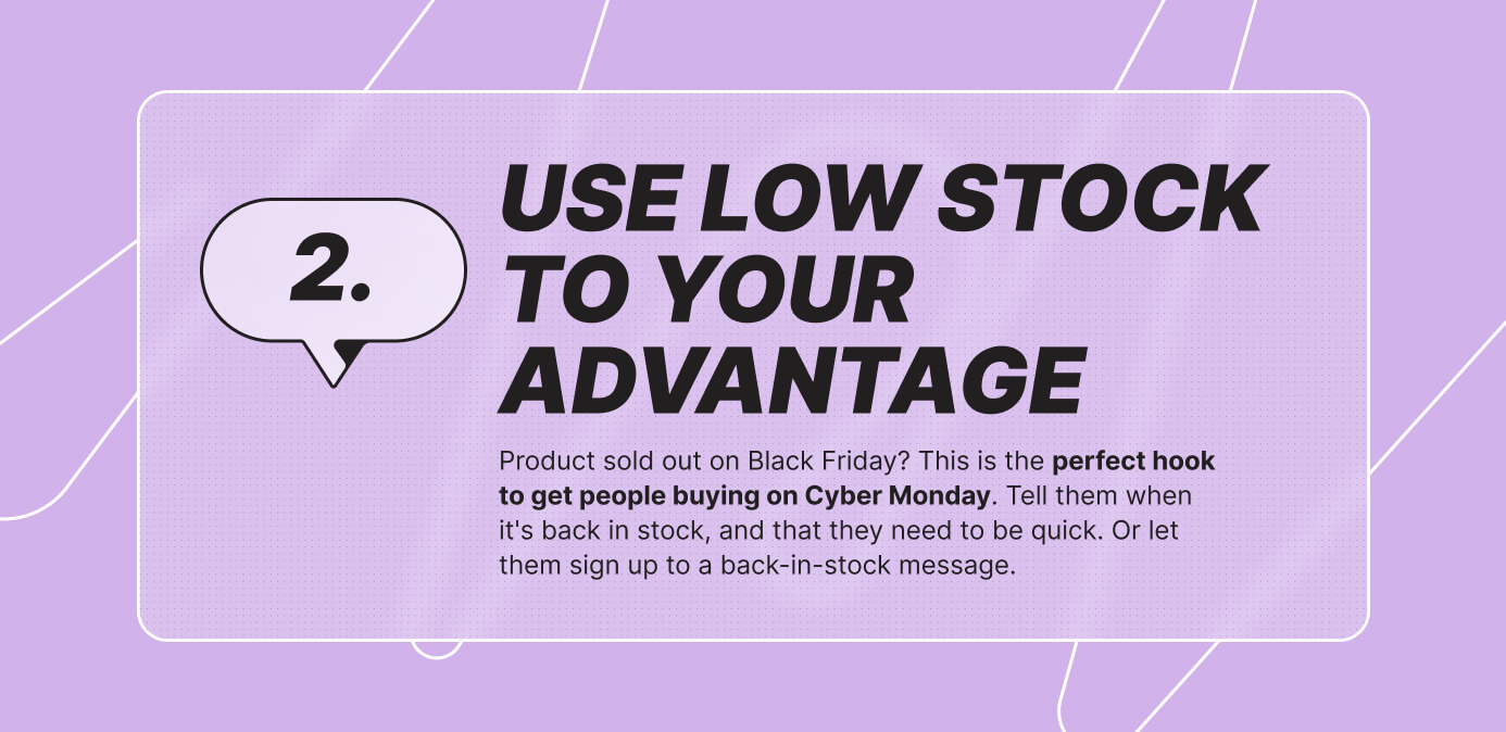 Use low stock to your advantage | charles