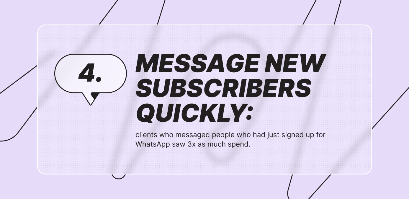 Message new subscribers quickly | charles