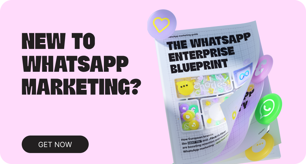 Enterprise WhatsApp marketing blueprint banner, simple landscape