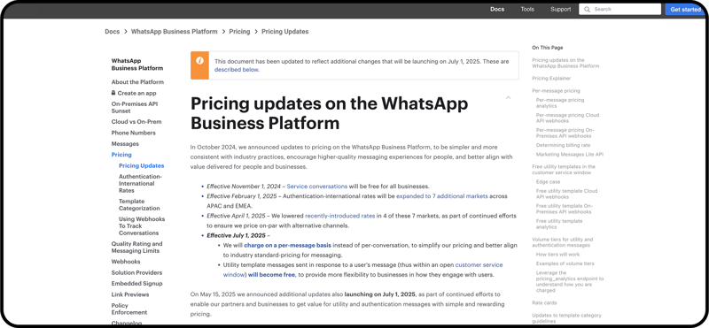 Meta Whatsapp Pricing