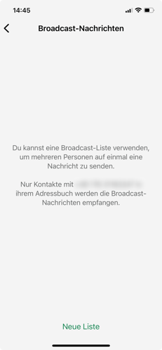 whatsapp broadcast erstellen