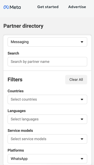 How to find WhatsApp Business Solution Providers in the Meta Partner directory 
