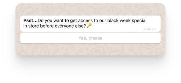 WhatsApp Marketing exklusiver Zugang Einladung