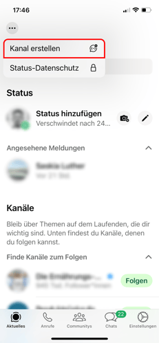 WhatsApp-Kanal-erstellen