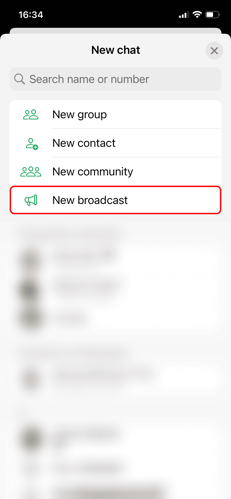 new whatsapp broadcast