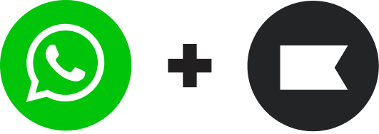 Logos showing WhatsApp integration with Klaviyo