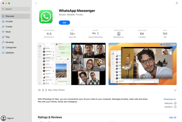 whatsapp desktop app