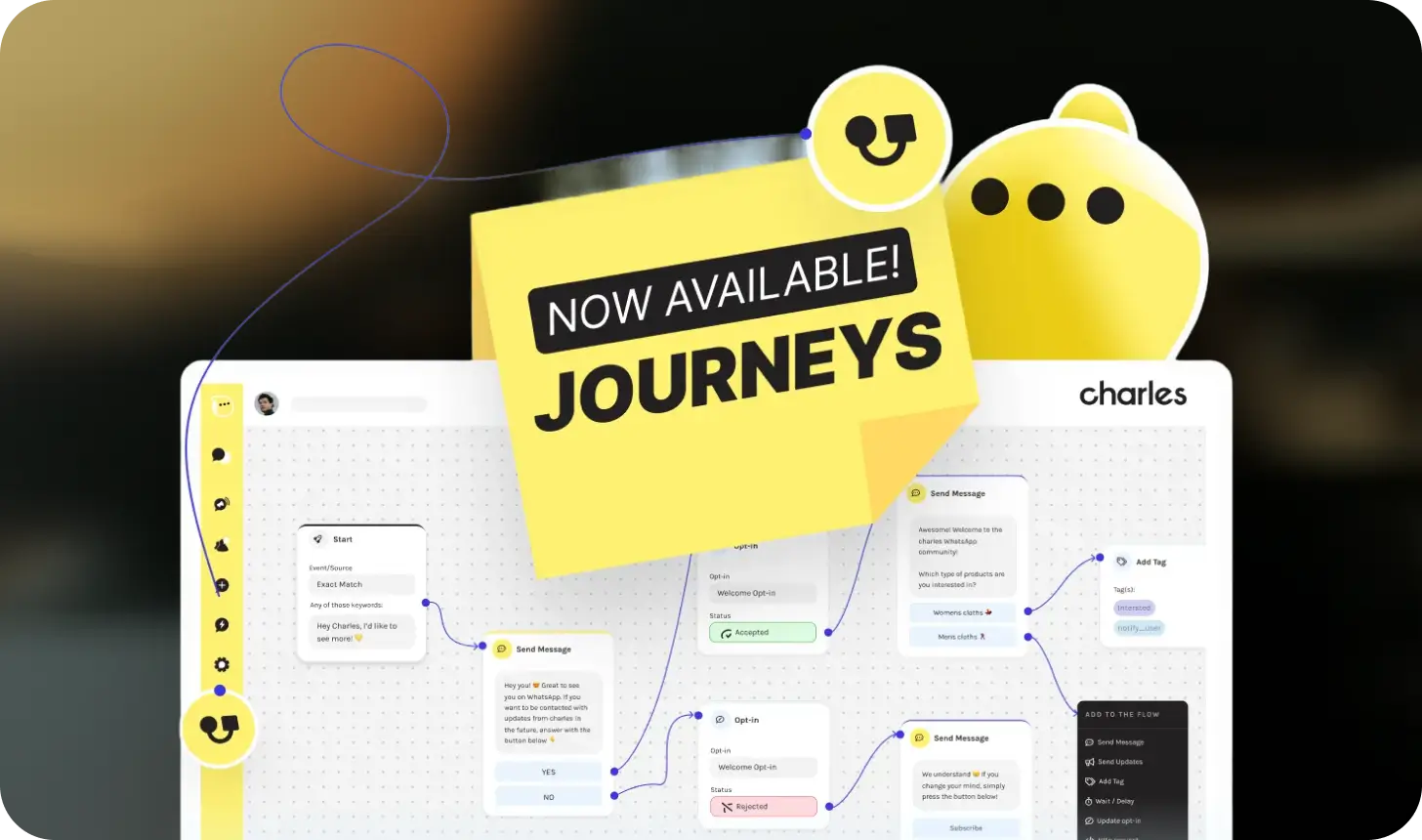 Automated WhatsApp conversational flows: 3 use cases | charles