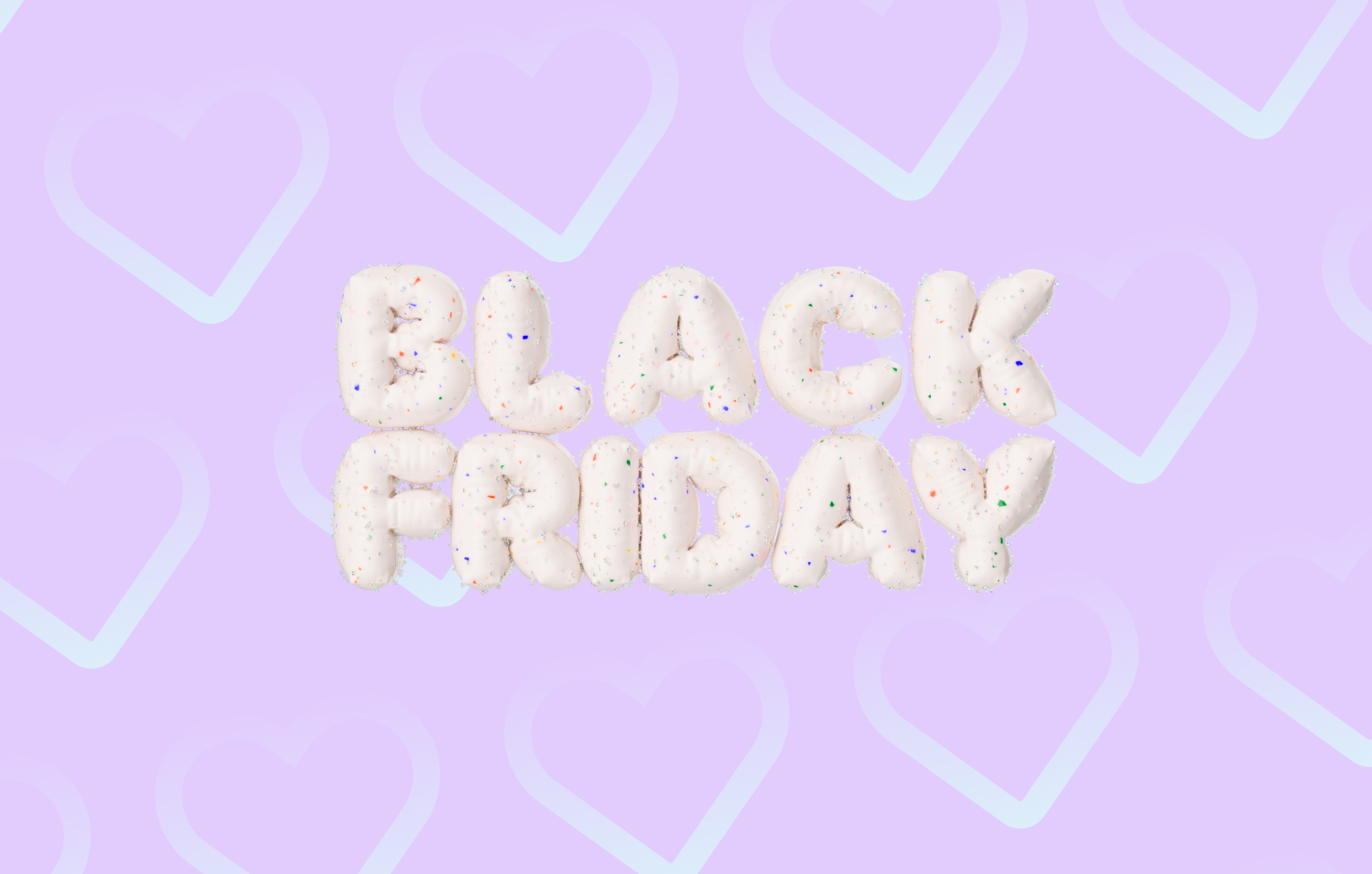 Black Friday 2023 on WhatsApp - giant yellow letters of Black Friday on a pink heart background, for a blog post by charles