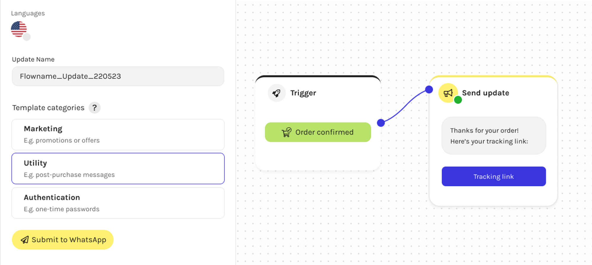 Konversations-Flows in der charles Plattform WhatsApp Business API